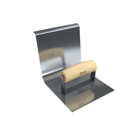 Bon Tool Epoxy Base Tool, Stainless Steel 6" X 6", 1" Radius 6" Lip Wood Handle 12-812